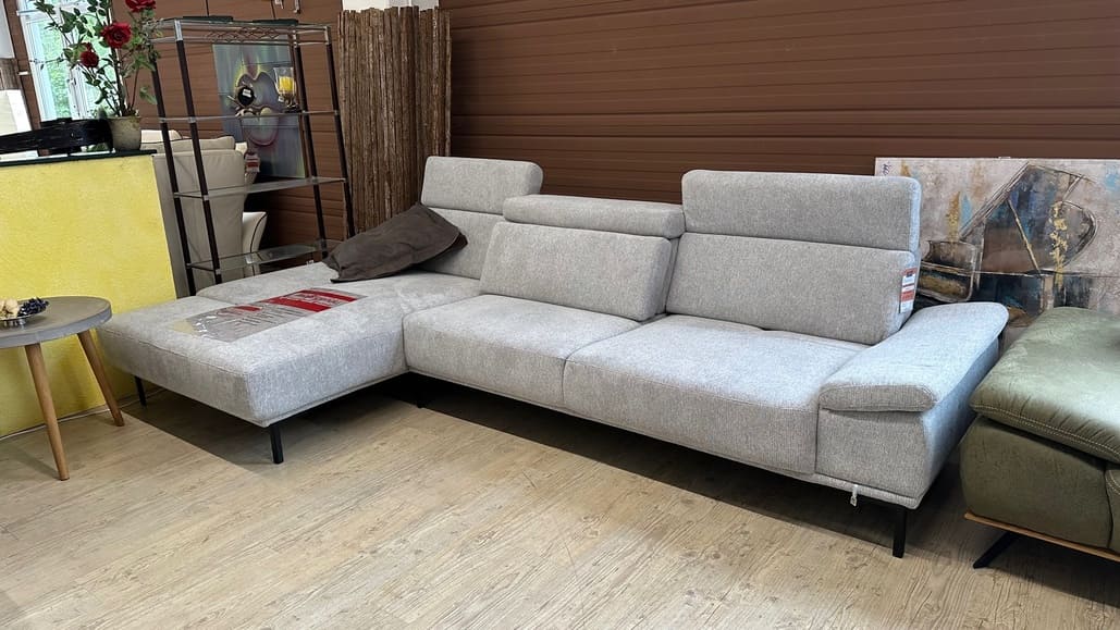 dietsch ecksofa mit funktion made in germany stoff grau