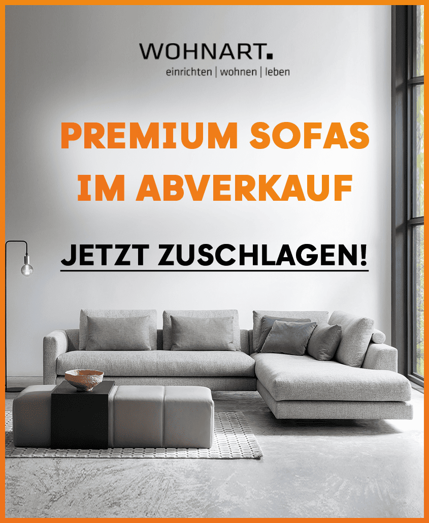 WOHNART Premium Sofas im Abverkauf, jetzt top Angebote und Rabatte sichern.